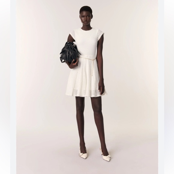 Maje Mini crochet dress